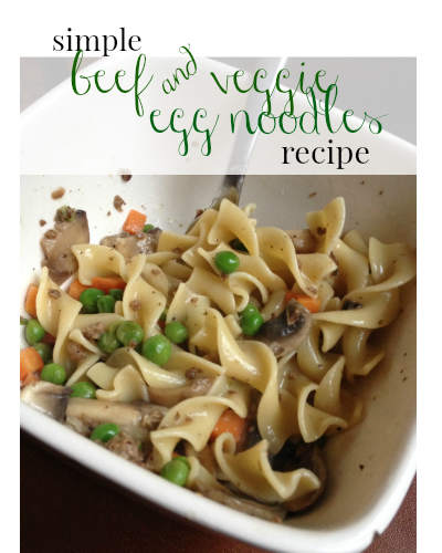 This recipe for beef and veggie egg noodles was super simple and my family loved it!