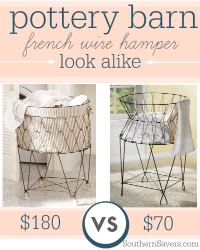 Here's a look alike for Pottery Barn's French Wire Hamper for more than $100 off!