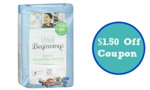 well beginnings coupon training pants