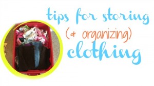 Great tips for how to store and organize clothes between seasons.