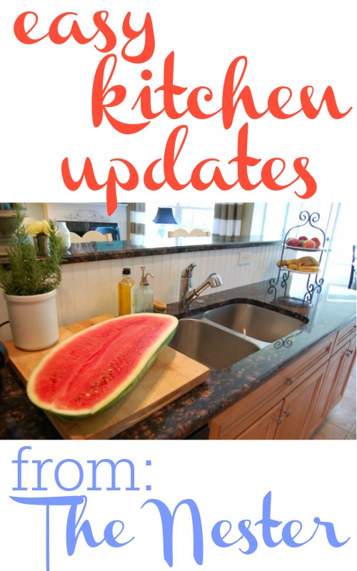 Here are some quick and easy updates for your kitchen.  They even work great in rentals.