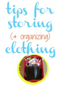 Tips for storing & organizing clothings