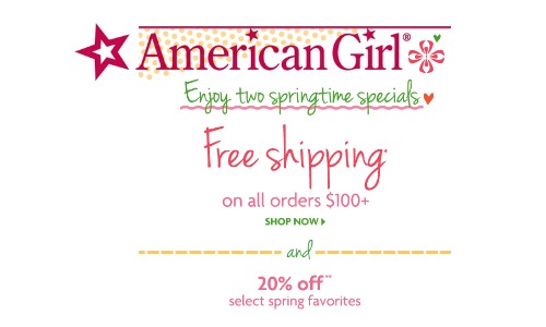 free shipping for american girl