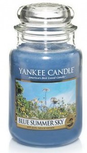 blue summer sky candle