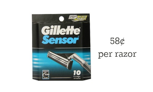 gillette sensor razors