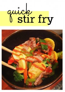 Do you have a handful of veggies and a protein? You can make this quick stir fry for dinner tonight!