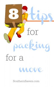 8 packing tips for a move.  To make packing day a little less rocky.