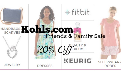 kohls.com friends and family sale