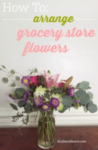 Liven up the tired grocery store bouquet and spend a little time working on the arrangement.  How to arrange grocery store flowers.