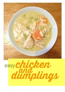 This chicken and dumplings recipe is great for when I'm feeling nostalgic. It's easy, doesn't require a ton of ingredients, and it uses canned biscuits.