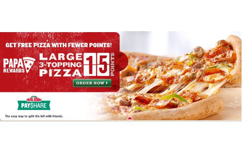 papa johns rewards code