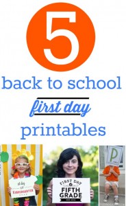 5 back to school first day printables.