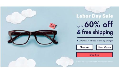 Glasses USA Labor Day sale