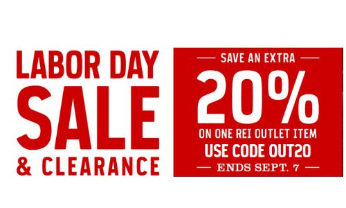... REI Outlet coupon code OUT20 to get an extra 20% of (1) REI Outlet