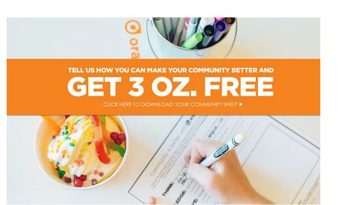 free frozen yogurt orange leaf
