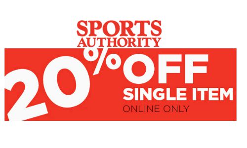 sports authority 20 off single item