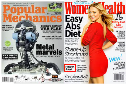 Free Magazine subscriptions women's health and popular mechanics