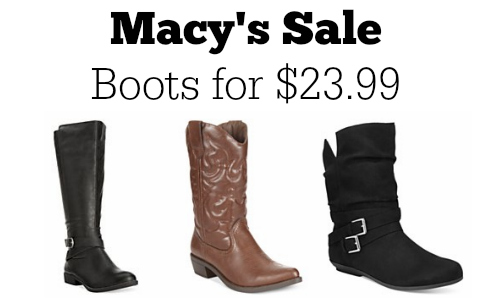 Macy&#39;s Sale: Boots for $23.99 + More Deals :: Southern Savers