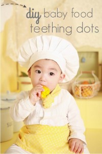 DIY baby food teething dots.  No more wasting leftover baby food!