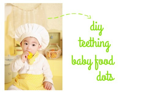 DIY frozen teething baby food dots.  No more wasting baby food when they don't finish the jar!