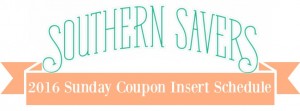2016 Sunday Coupon Insert Schedule
