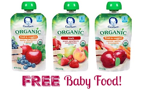 free baby gerber organic pouches