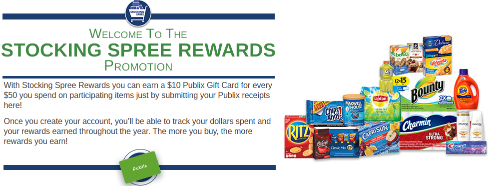 Stocking Spree Rewards Promotion 10 Publix Gift Card Southern Savers