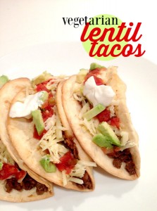 These vegetarian lentil tacos are so hearty and delicious, you really won't be able to tell that they are meat-free.