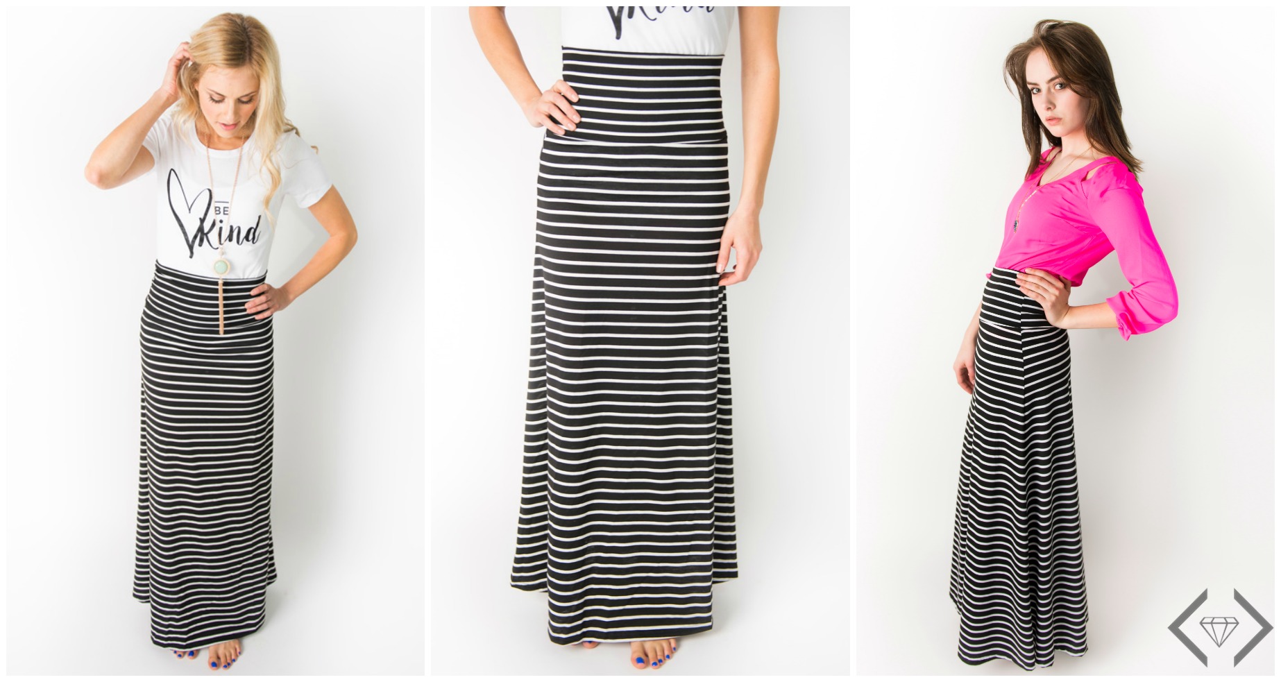 Striped Maxi Skirt - Skirts