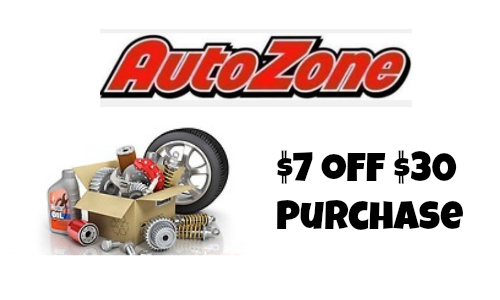 AutoZone Coupon: $7 Off $30