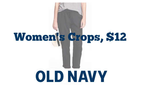 Old Navy: Women's Linen Crops, $12 