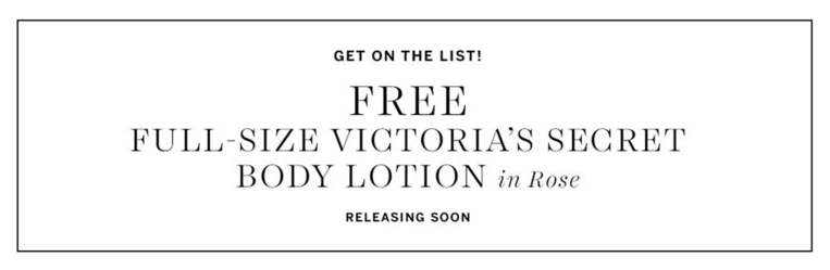 Victoria's Secret Free Body Lotion