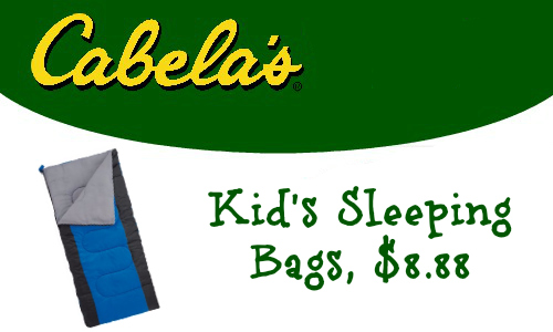 Cabela's: Kids Sleeping Bags, $8.88 