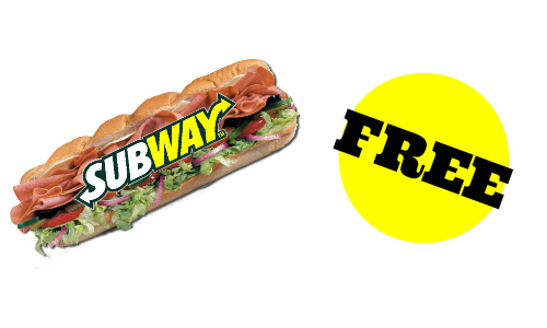 Subway: Free 6" Breakfast Sandwich