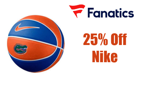 Fanatics: 25% Off All Nike Gear