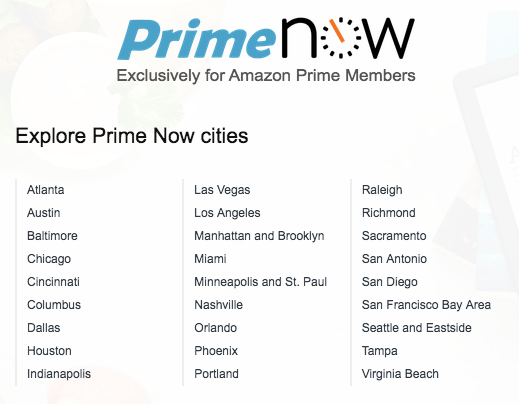 prime now cities