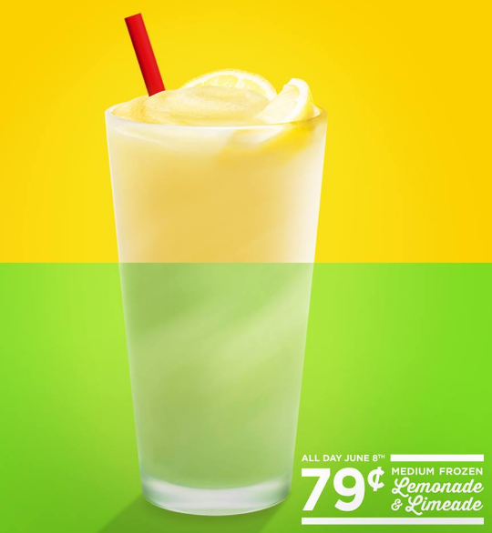 Sonic: 79¢ Frozen Limeades and Lemonades