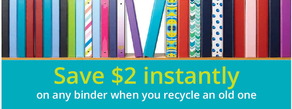 recycle binders at office depot