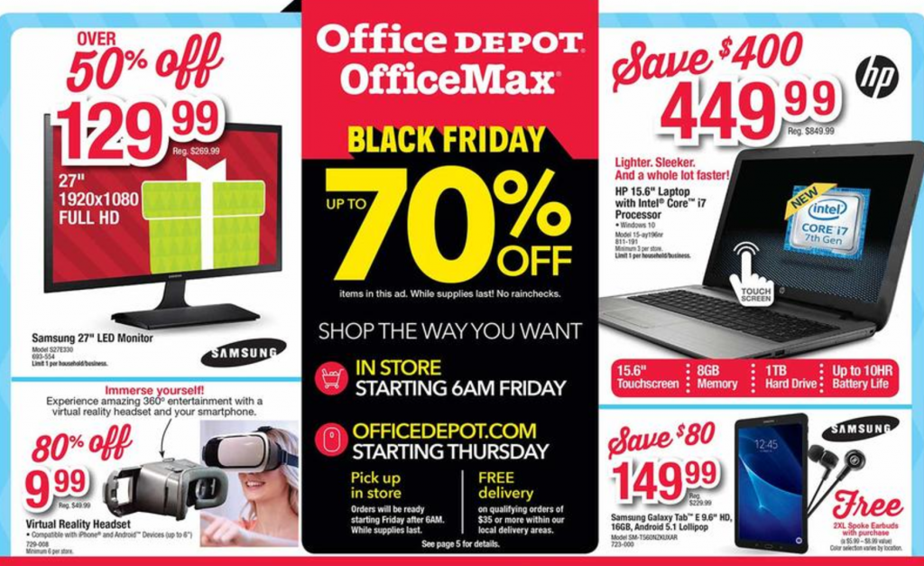 office depot black friday ad 2016