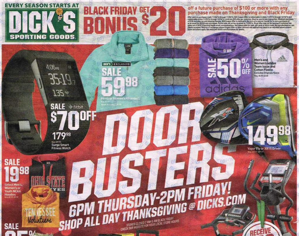 dick's sporting goods black friday ad 2016