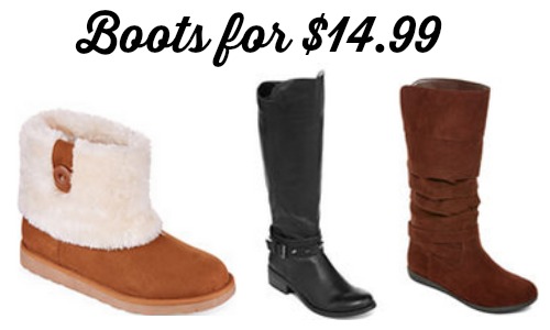 JCPenney Coupon Code | Boots for $14.99 