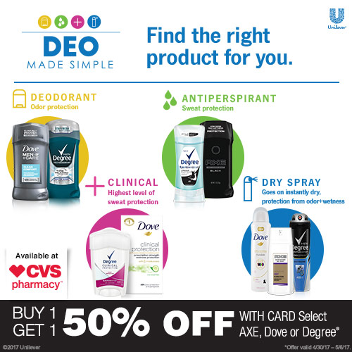 CVS Deo Made Simple Save on Deodorant at CVS Southern Savers
