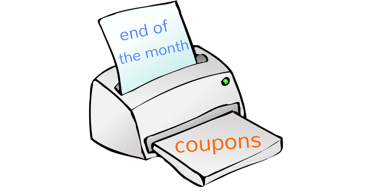 end of the month coupons
