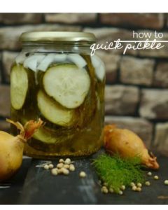 You can stretch your summer produce for a few more months by quick pickling them! Here's a recipe and guide on how to quick pickle. 