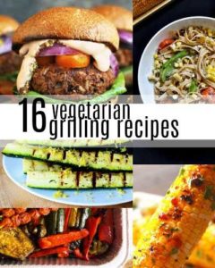 The grill isn't just for meat! Here's a list of of 16 vegetarian grilling recipes (including sides, entrees, and a couple of desserts). 