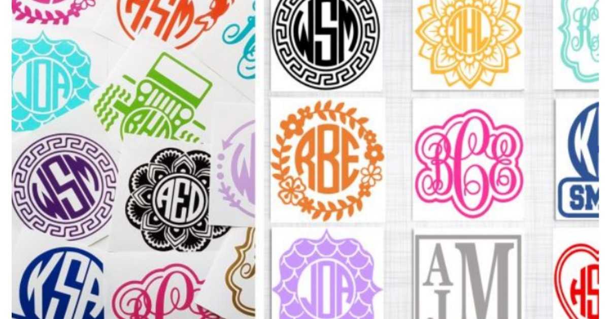 monogram decals