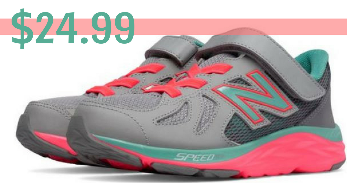 Today only, head over to Joe\u0027s New Balance Outlet where you can score these Girls  New Balance Hook \u0026 Loop Shoes for just $24.99 (reg. $54.99)!