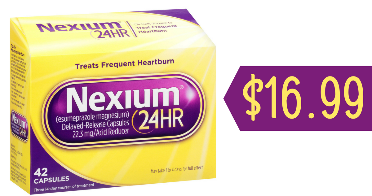 Nexium Coupons Makes Nexium 24HR 42 Ct 16 99 Southern Savers