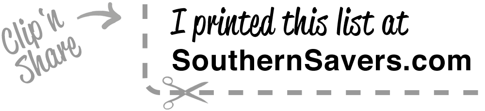 Printed at SouthernSavers.com