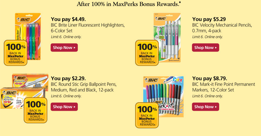 Office Max: Free after MaxPerks Bic Stationary :: Southern Savers